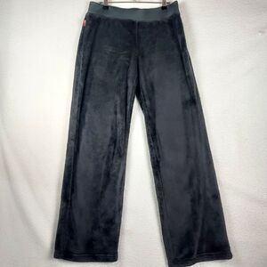 The North Face Fleece Lounge Pants Womens Small Black Plush Soft Wide Leg